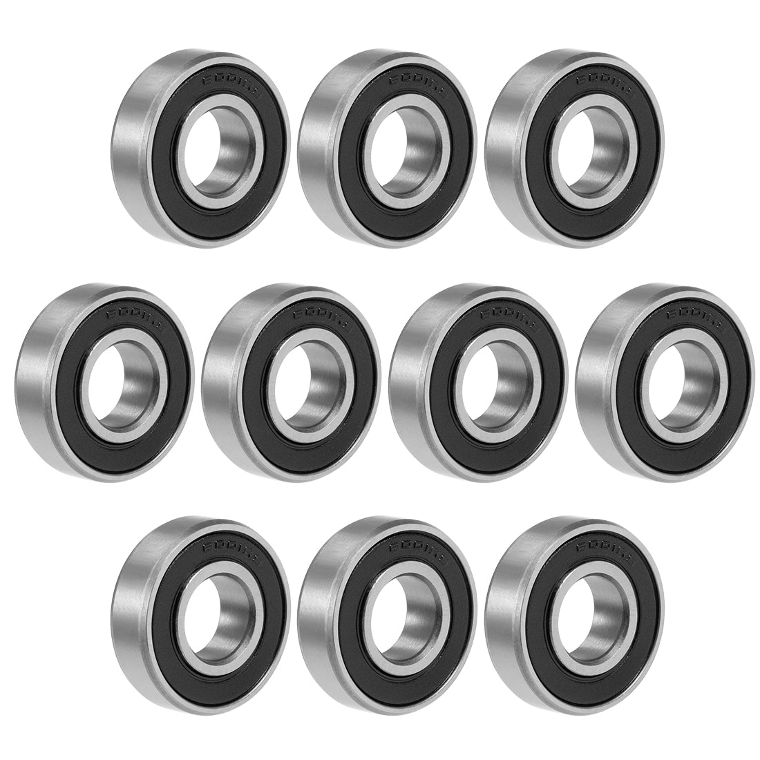 Produktbild von 6001-2RS Rillenkugellager 12x28x8 Mm – Beidseitig Gummiabdichtet, 10 Stück Für Skateboards & Motoren