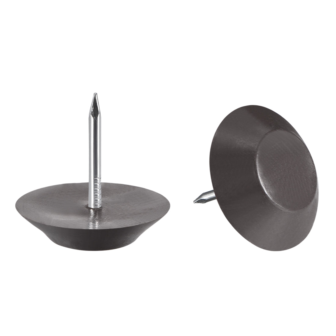 Uxcell Furniture Feet Nail Chair Table Leg Protector Pad 22mm Dia Brown