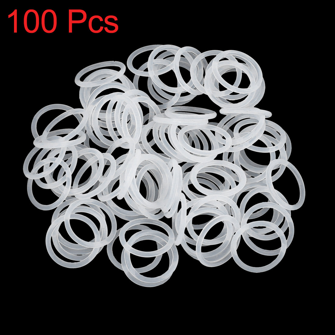 X AUTOHAUX 100pcs White Silicone O-Rings, 10mm OD 7mm ID 1.5mm Width