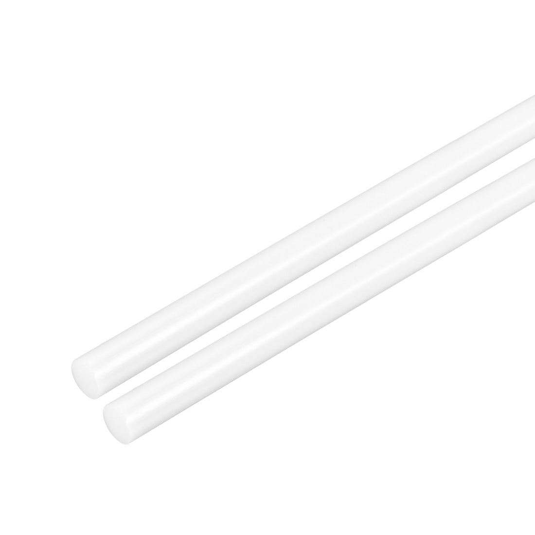 Uxcell Plastic Round Rod,5mm Dia 50cm White Engineering Plastic Round
