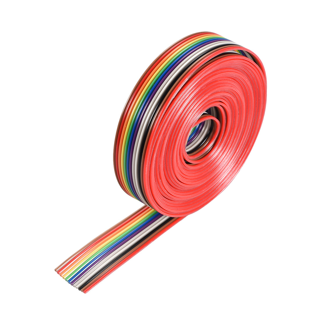 QUARKZMAN 9-poliges Flachbandkabel – Regenbogen, 1,27 Mm Raster, 32,8 Ft (ca. 10 M) – Für Steckbretter, Sensoren, LEDs & Elektronik-Projekte