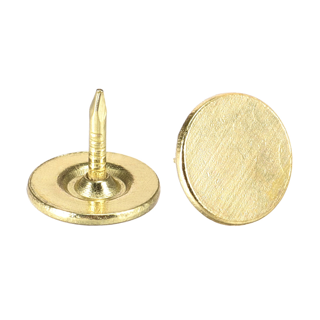 Uxcell 100 Pcs Upholstery Nails - 11mm Gold Tone Flat Head Furniture Tacks For DIY Decor - View #5
