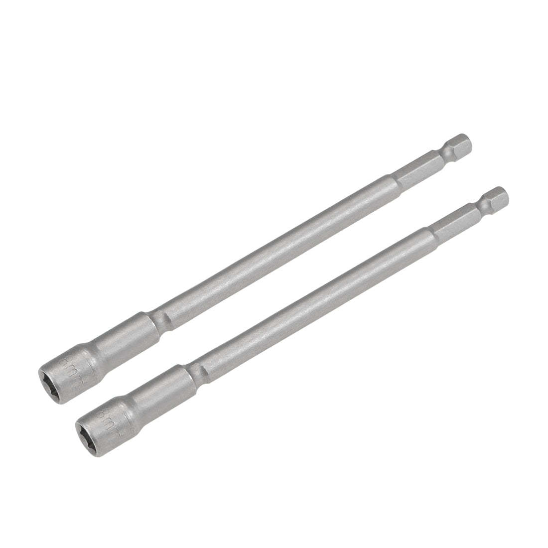 2 Pcs 1/4" Quick-Change Hex Shank 8mm Magnetic Nut