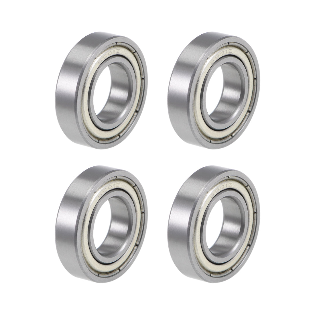 Lot 10 Roulements 6901ZZ 12x24x6 Mm - Acier Chromé Double Joint Métallique, Pour RC, Imprimante 3D, Outils