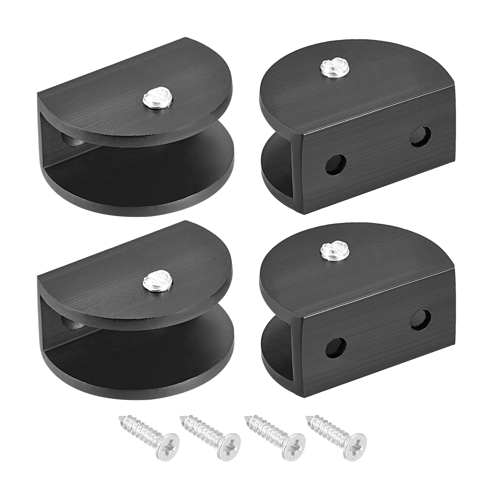 Adjustable Glass Shelf Bracket Clamp Clip Holder, with Screws Harfington