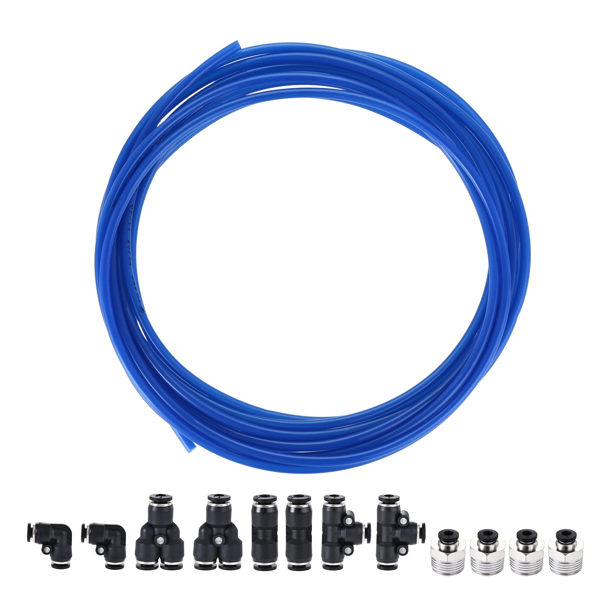 CGELE Blauwe PU Luchtslang 12 Meter - 4mm Buitendiameter, Flexibel Voor Pneumatisch Gereedschap
