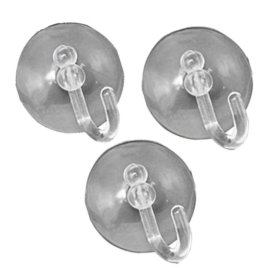 uxcell Uxcell Clear Briefness Design Suction Cup Adhesion Hook 3PCs