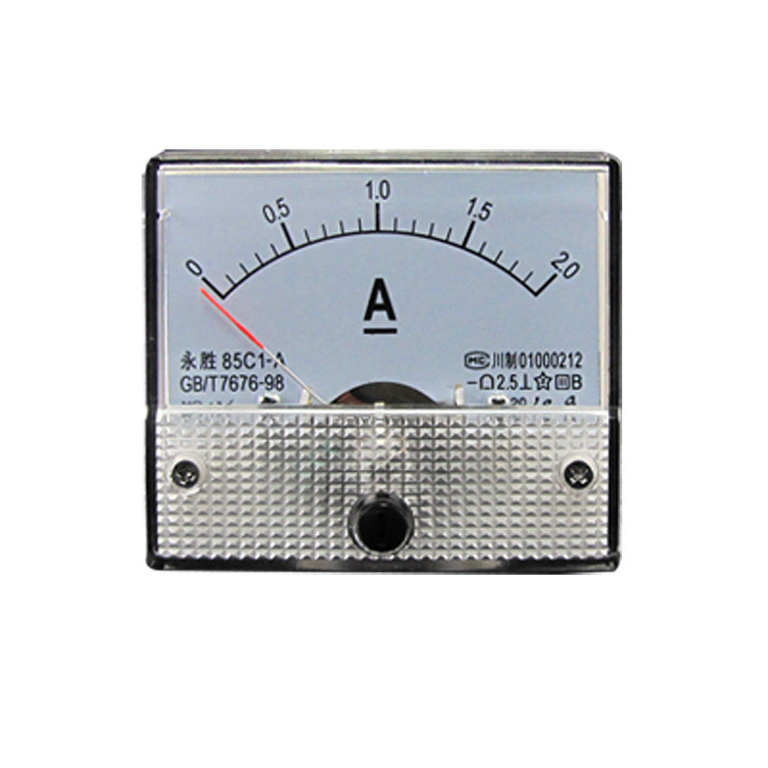 uxcell Uxcell 85C1 Analog DC 2A 0.1A Scale Current Panel Meter Ammeter Round Mounting Base