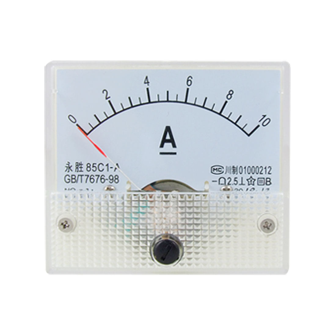 uxcell Uxcell 85C1 DC 0-10A Rectangle Analog Panel Ammeter Gauge