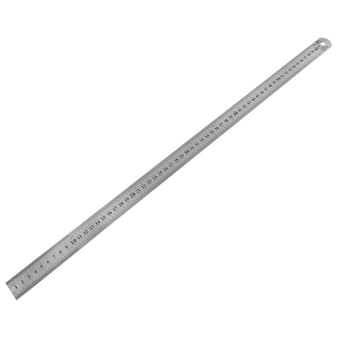 uxcell Uxcell 60cm 24 Inch Stainless Metal Straight Ruler Measuring Tool