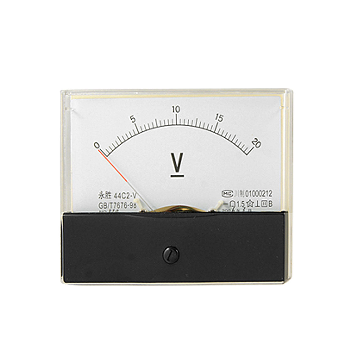 uxcell Uxcell 44C2 Fine Tuning 0-20V DC Voltage Panel Meter Analog Voltmeter Gauge