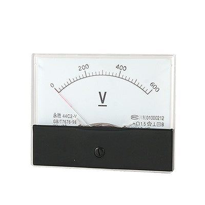 Harfington Uxcell Class 1.5 Accuracy 0-600V DC Voltage Panel Meter Voltmeter Gauge 44C2