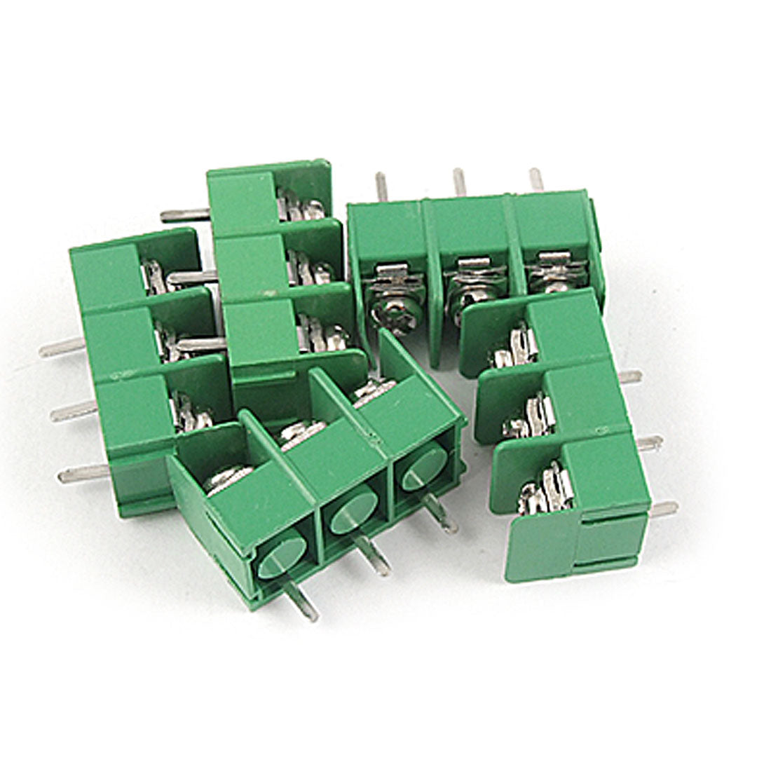 uxcell Uxcell 5 Pcs 3P AC 300V 20A 7.62mm Pitch PCB Screw Terminal Block Connector