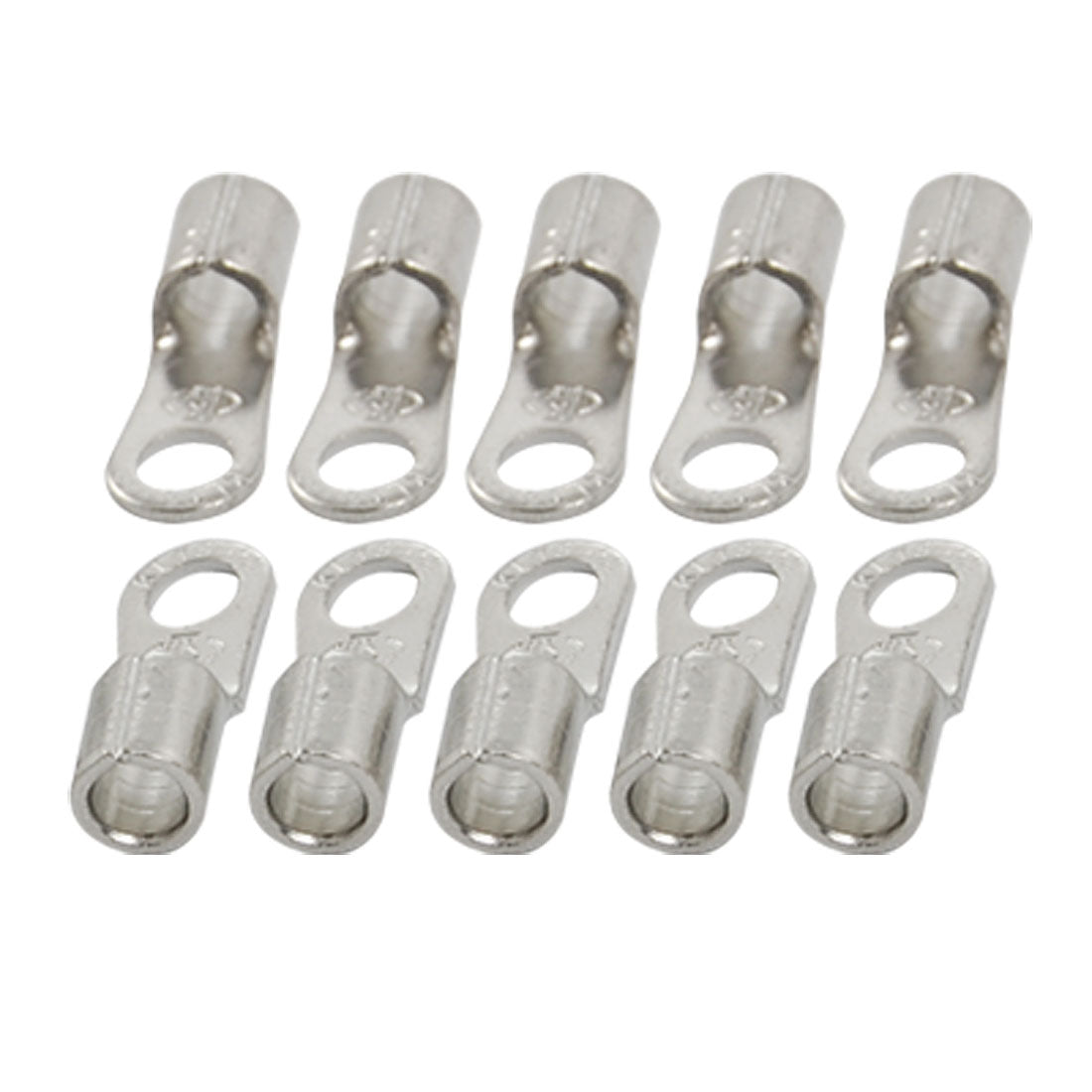 uxcell Uxcell RNB8-5S Type 8 AWG Metal Non Insulated Ring Terminals 10 Pcs