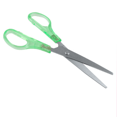 Harfington Uxcell Office Document Clear Green Plastic Grip Straight Scissors Cutter