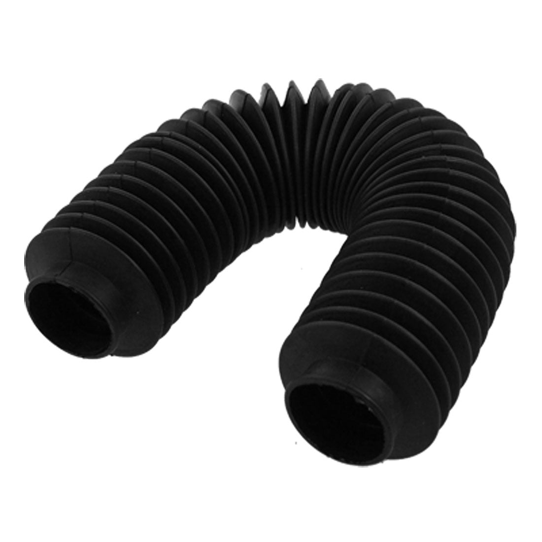 uxcell Uxcell Machinery Black Rubber Flexibility Corrugated Sleeve Bellows