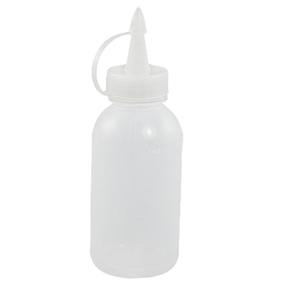 Harfington Uxcell Clear White Plastic Pointed Mouth Sewing Machine Oil Bottle 100mL
