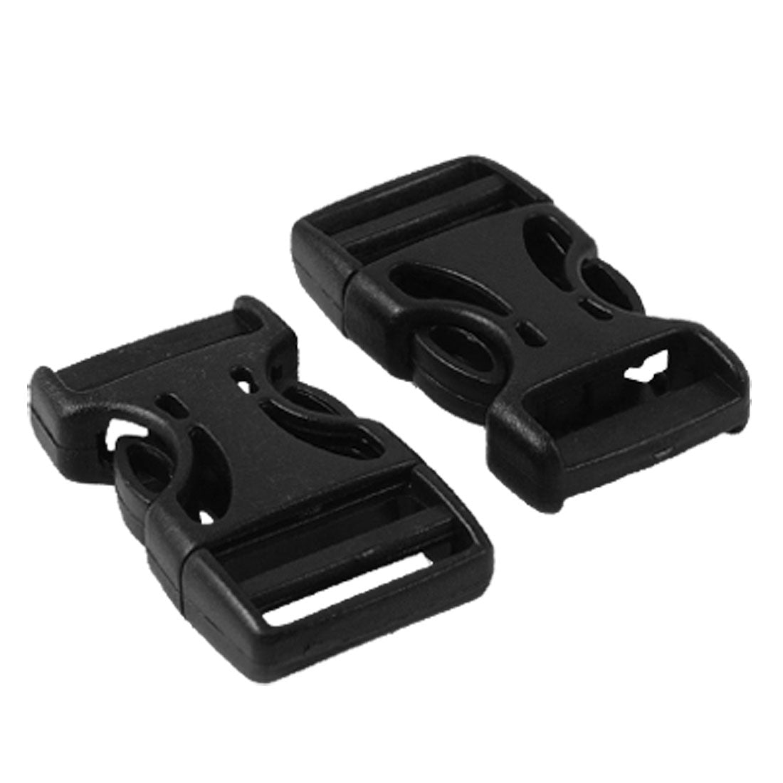 uxcell Uxcell 2 Pcs Black Hard Plastic 3/4" Side Quick Release Buckle