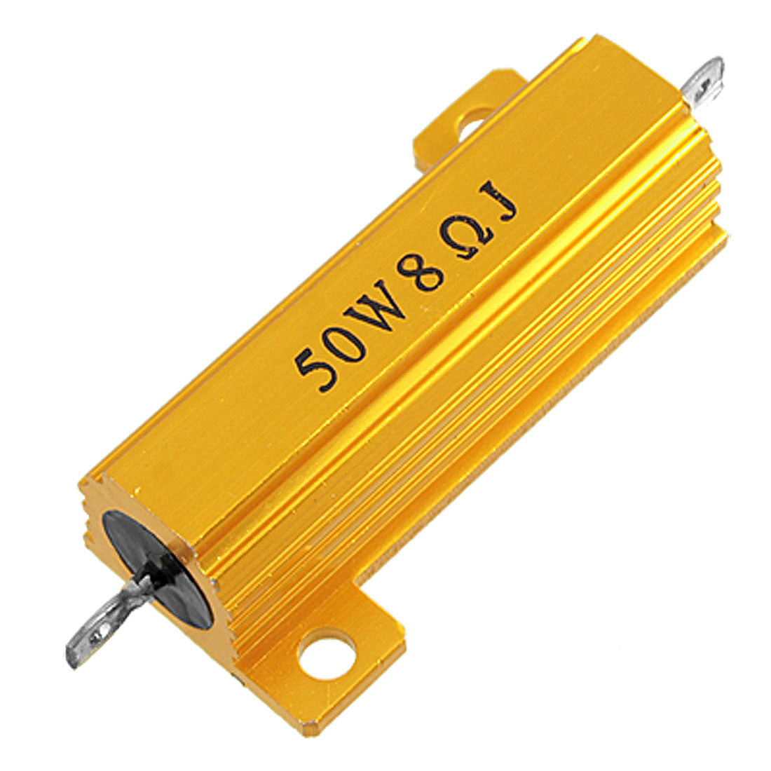 uxcell Uxcell 50 Watt 8 Ohm 5% Aluminum Housed Wirewound Power Resistor Gold Tone