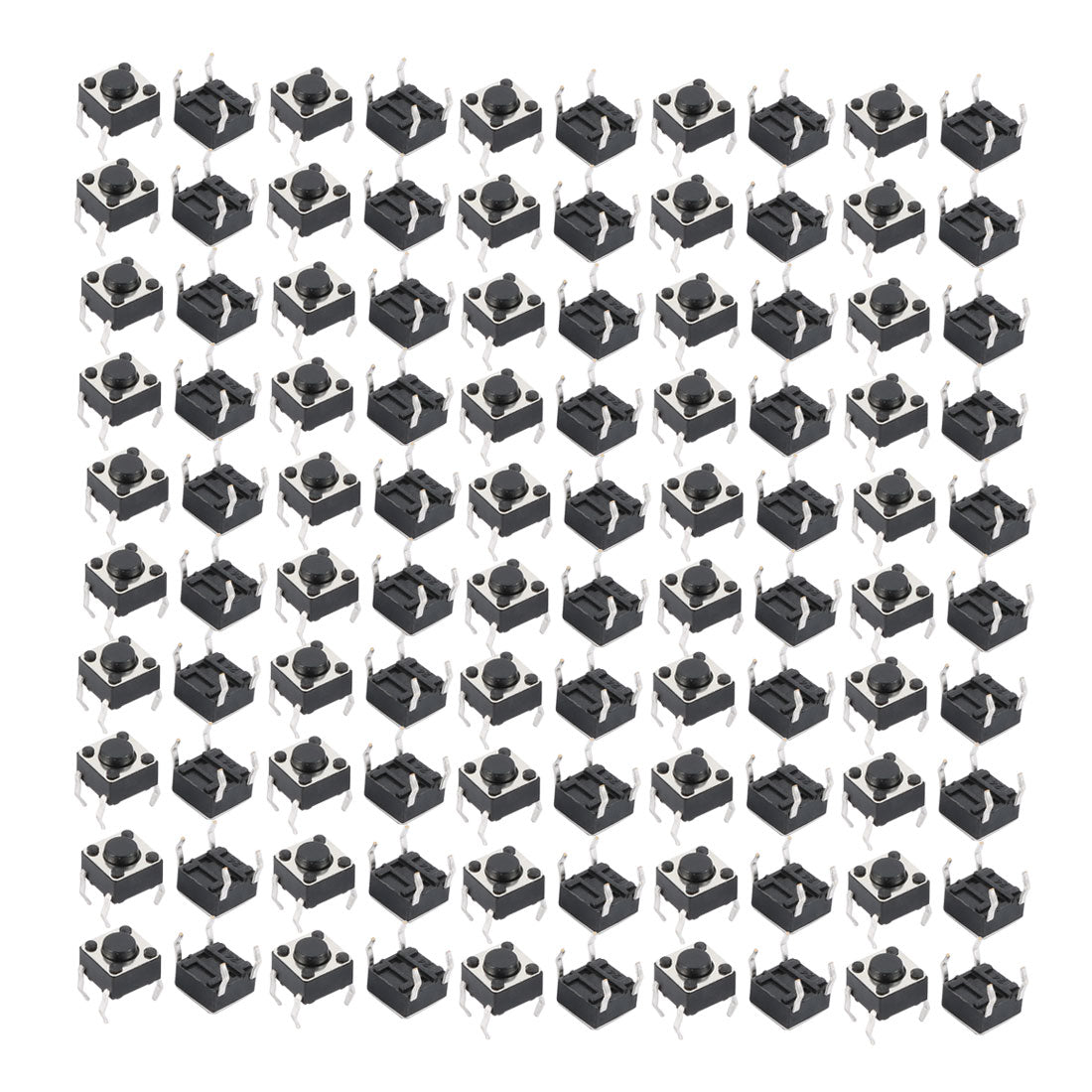 uxcell Uxcell 100 Pcs 6x6x4.5mm Panel PCB Momentary Tactile Tact Push Button Switch 4 Pin DIP