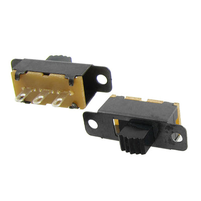 Harfington Uxcell 20 Pcs DC 50V 0.5A 3 Solder Lug Pin 2 Position SPDT 1P2T Mini Panel Slide Switch