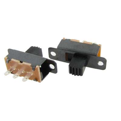 Harfington Uxcell 20 Pcs SS12F32-G7 2 Position ON/ON 1P2T SPDT Panel Mount Slide Switch Solder Lug