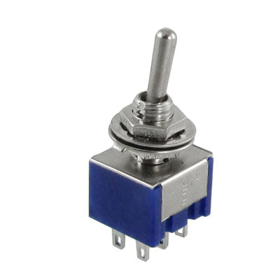 Harfington Uxcell 5pcs 3 Position 2P2T Self-locking DPDT ON-OFF-ON Miniature Mini Toggle Switch