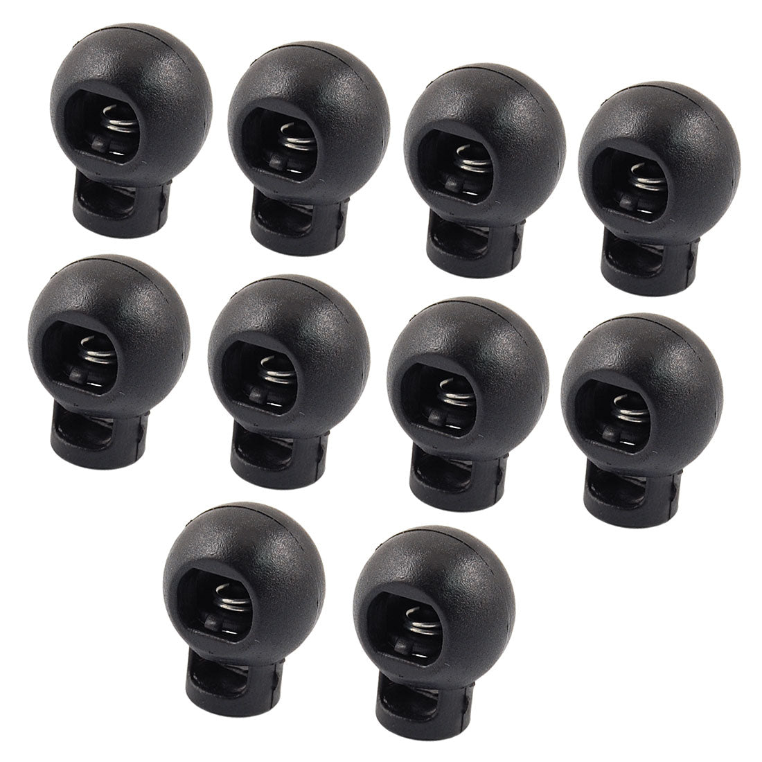 uxcell Uxcell Spring Loaded Plastic Round Toggle Stop Cord Locks End 10 Pcs