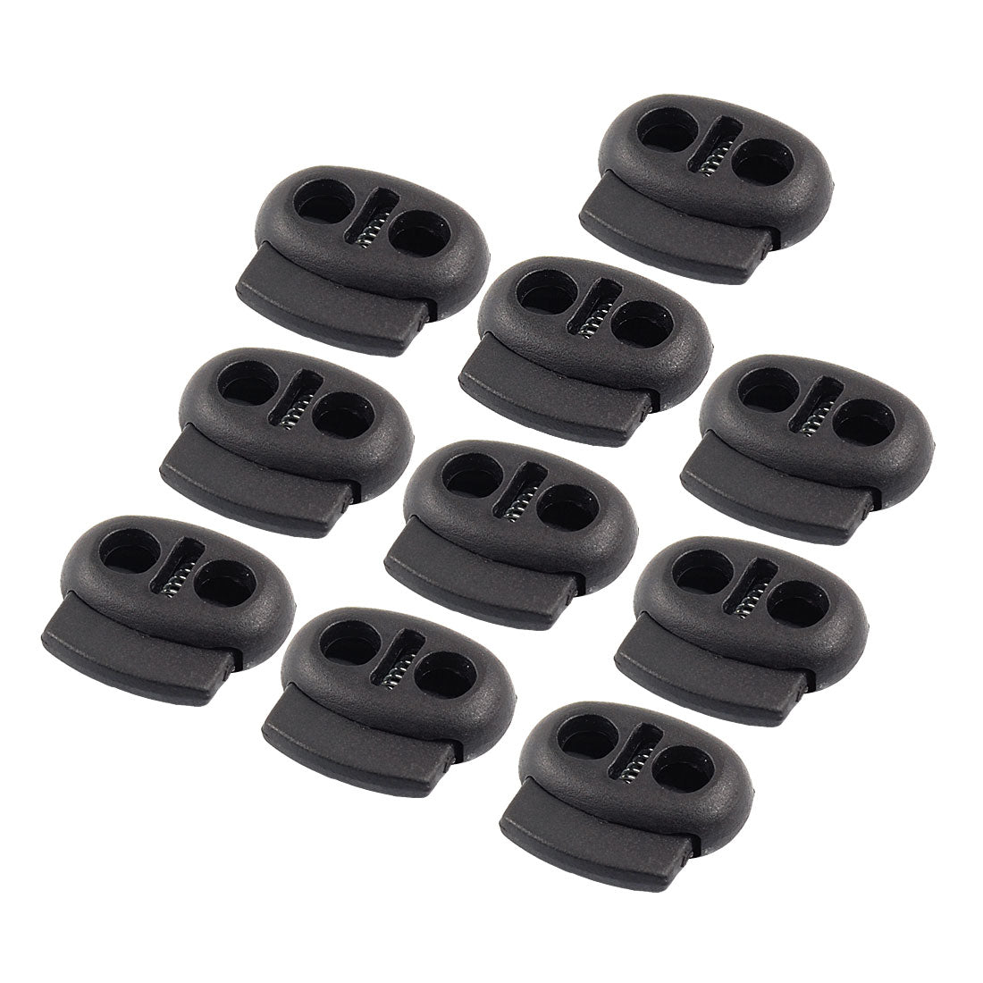 uxcell Uxcell 10 Pcs Spring Stopper Double Holes Cordlocks for Luggage