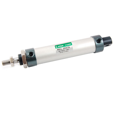 Harfington Uxcell MAL20-75 20mm x 75mm Double Acting Aluminum Alloy Pneumatic Air Cylinder
