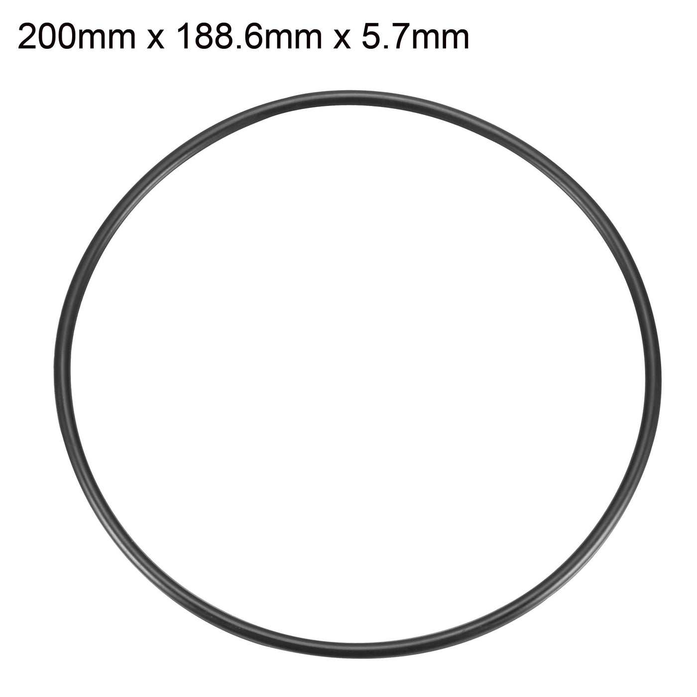 uxcell Uxcell 200mm x 5.7mm Nitrile Rubber O Ring NBR Oil Seal Grommets