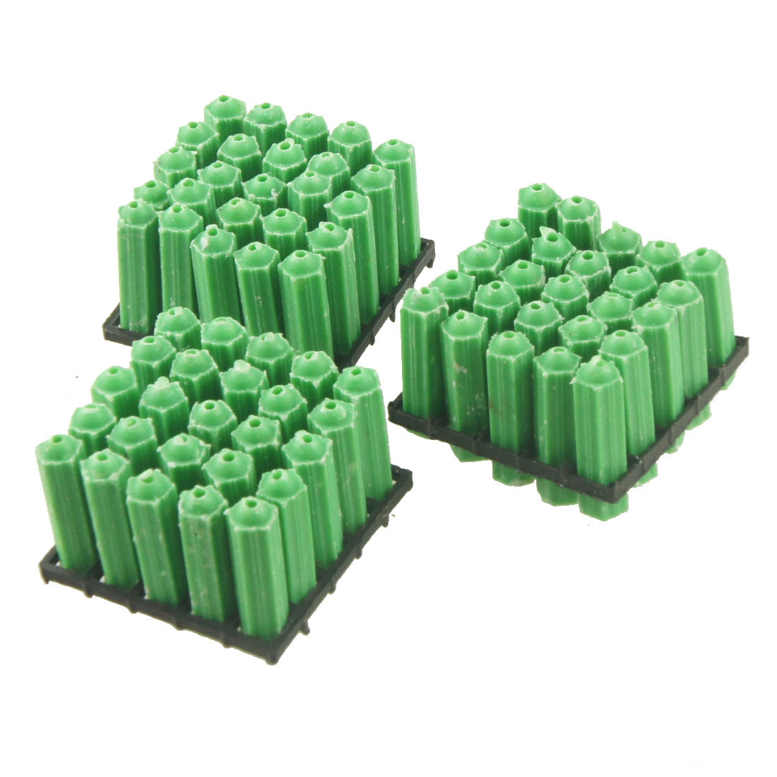 uxcell Uxcell 75 Pcs 8mm x 25mm Green Plastic Fixing Wall Plugs for 2-5mm Screws