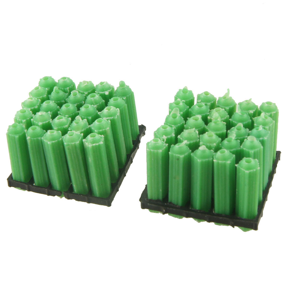 uxcell Uxcell 50 Pcs 7mm x 27mm Green Plastic Fixing Wall Connector for 2-4mm Screws