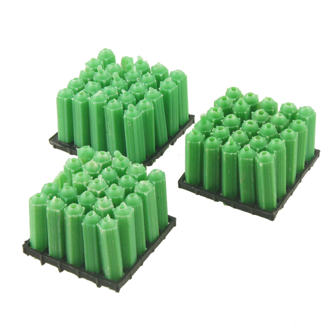 uxcell Uxcell 75 Pcs 7mm x 27mm Green Plastic Fixing Wall Connector for 2-4mm Screws