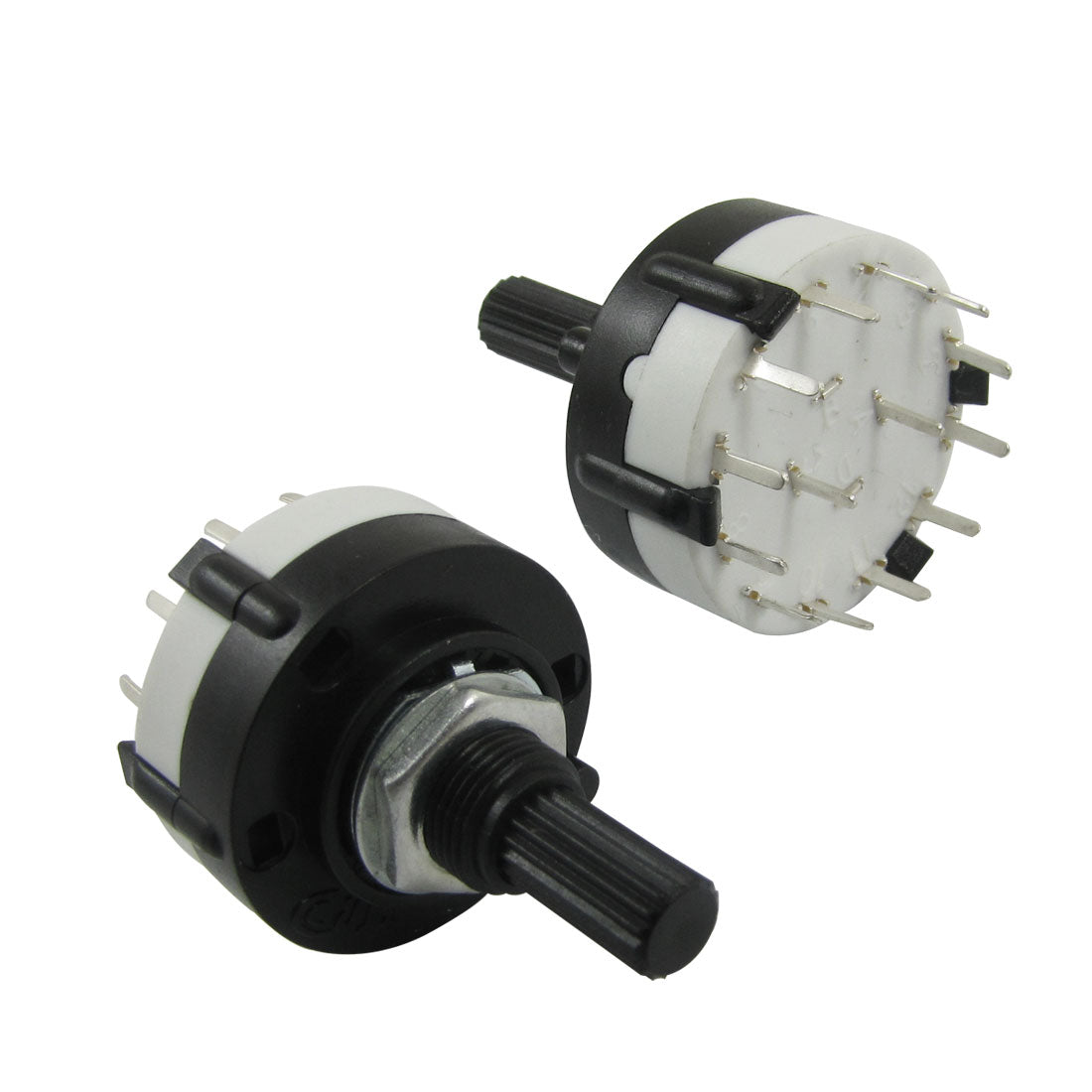 uxcell Uxcell 2 Pcs 6mm Diameter Knurled Shaft 2 Pole 6 Positions Rotary Switch 350mA 125V AC