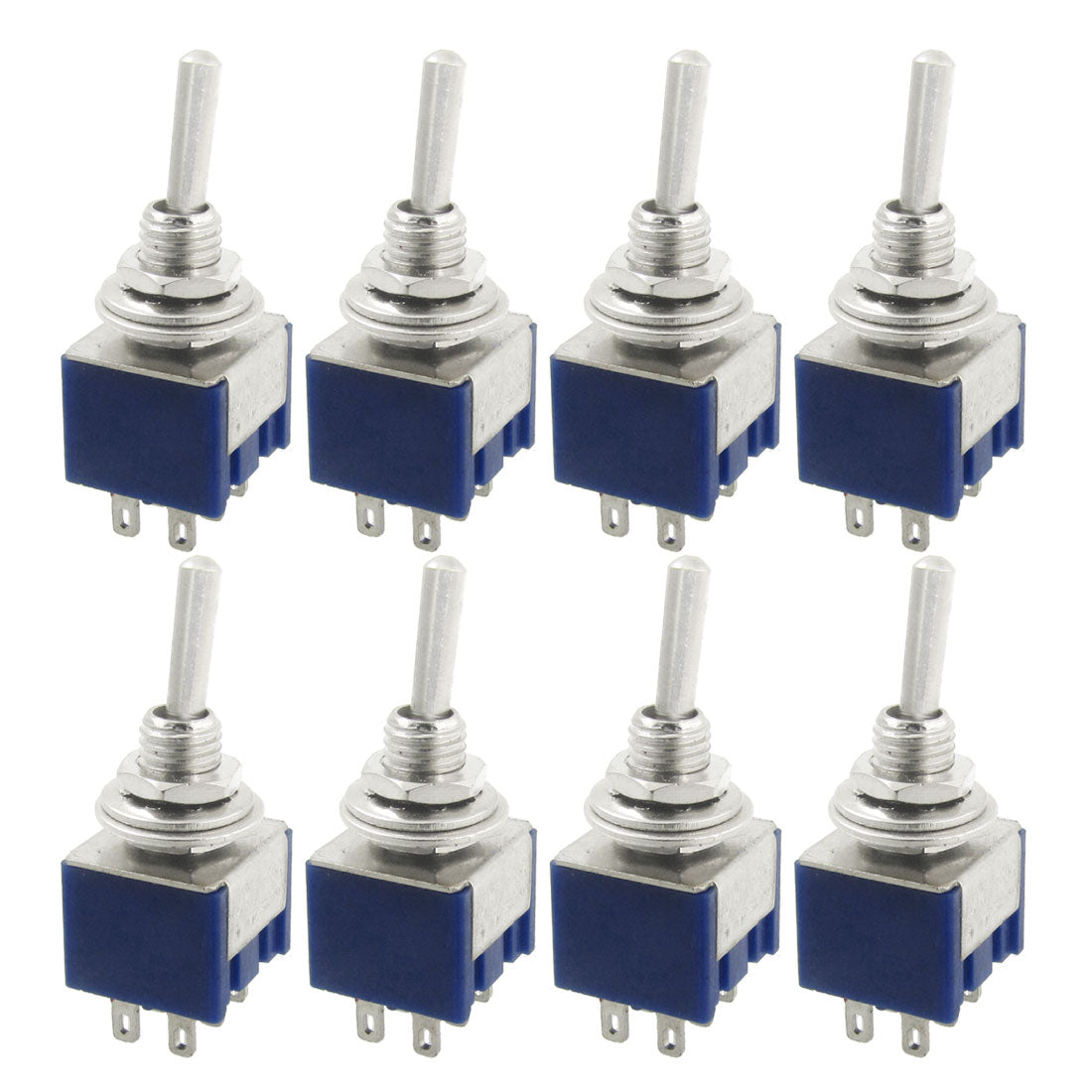 Harfington 8 Pcs AC 125V 6A Amps ON/ON 2 Position DPDT 6 Pins Toggle Switch