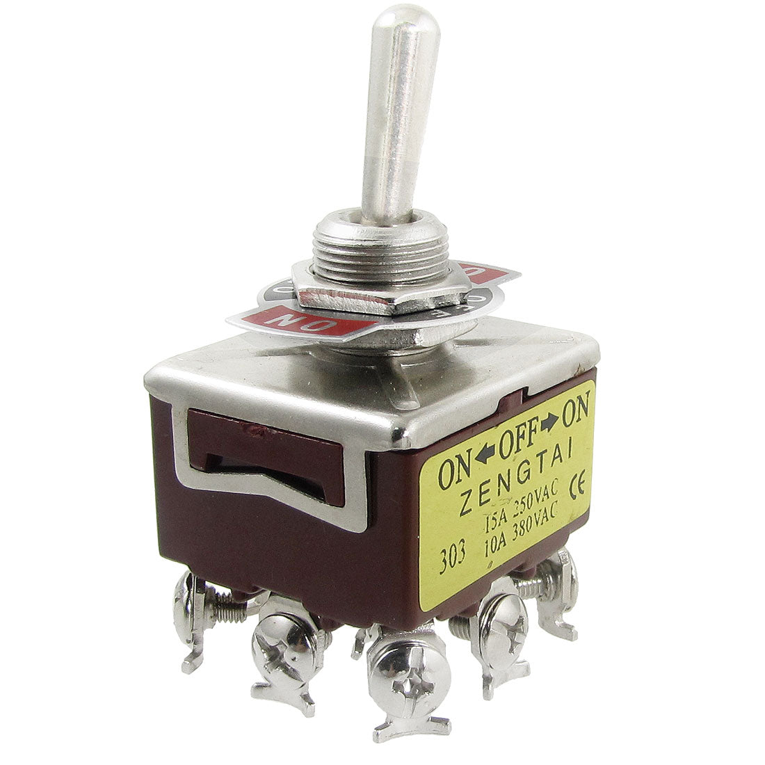 uxcell Uxcell AC 250V 15A 380V 10A ON/OFF/ON 3 Position 3PDT 9 Screw Terminals Toggle Switch