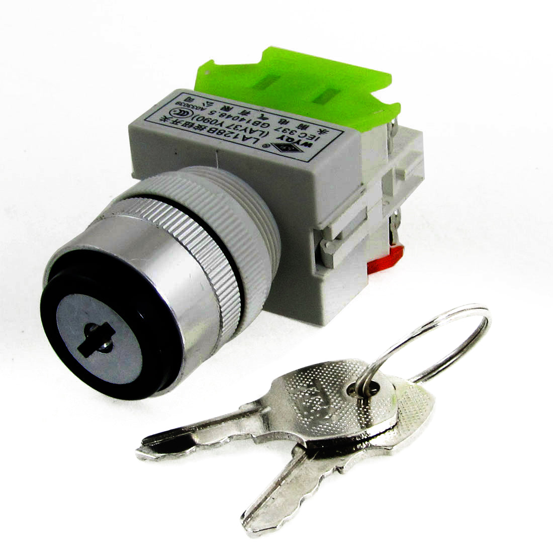 uxcell Uxcell AC 660V 10A Two 2 Position Key Lock Rotary Selector Select Switch 22mm 1 NO/NC