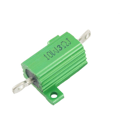 Harfington Uxcell Green 10 Watt 3 Ohm 5% Aluminum Shell Wire Wound Resistor