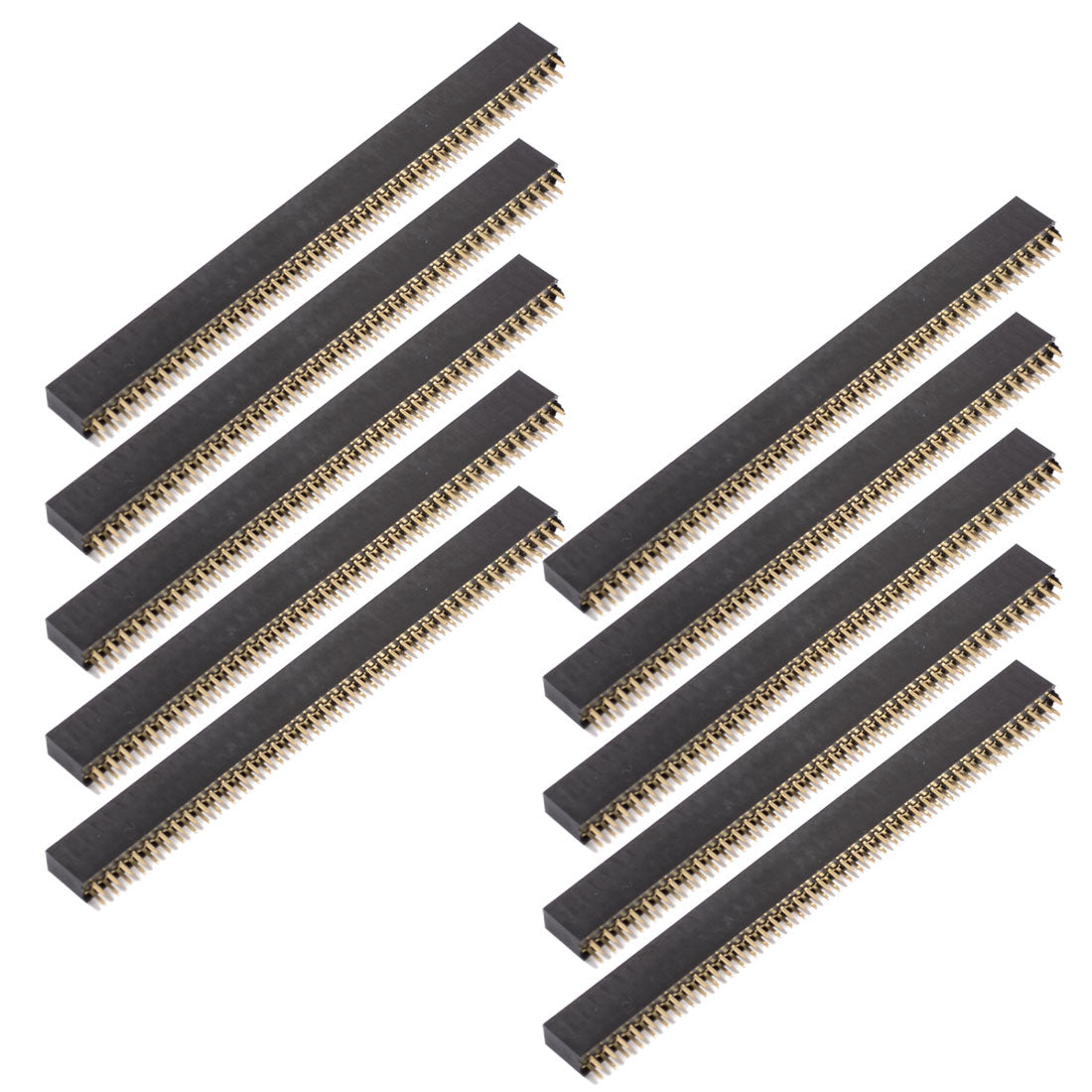 uxcell Uxcell 10 Pcs 2x40 Pin 2.54mm Pitch Double Rows PCB Pin Socket Headers