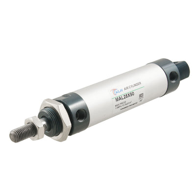 Harfington Uxcell MAL25x50 25mm Bore 50mm Stroke Stainless Steel Air Cylinder
