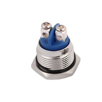 Harfington Uxcell AC 250V 5A OFF-(ON) NO 16mm Momentary Metal Screw Push Button Switch