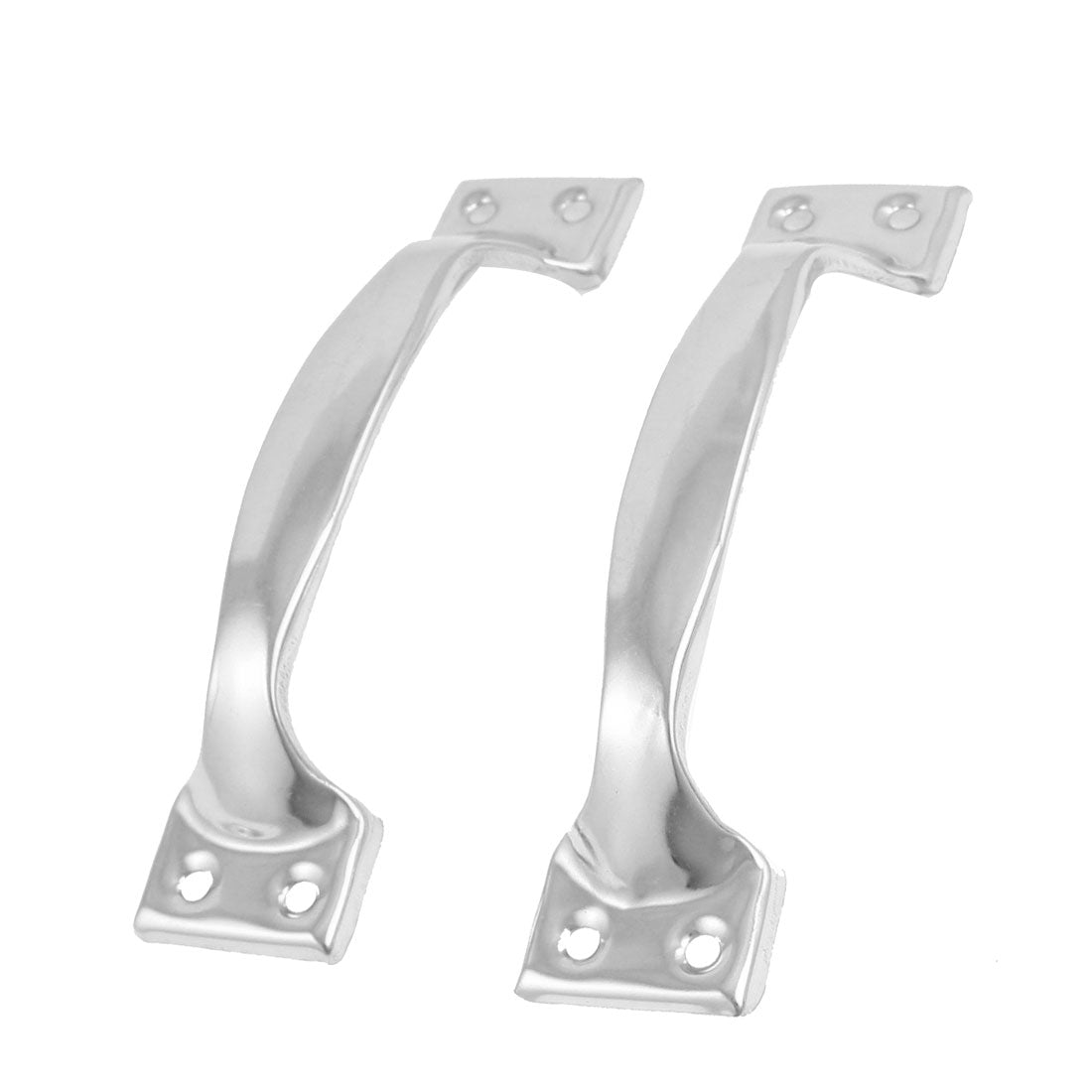 uxcell Uxcell Pair Cabinet Drawer Door Metal Pull Handles Silver Tone 5"