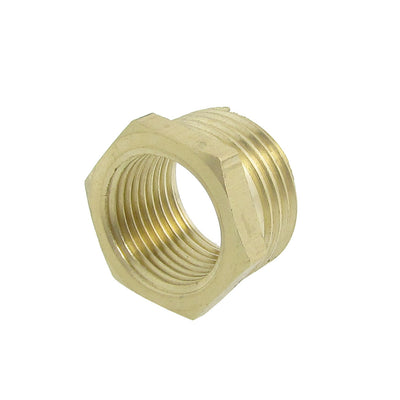 Harfington Uxcell Pipe Reducer 20 x 15mm Brass Hex Bushing Connector