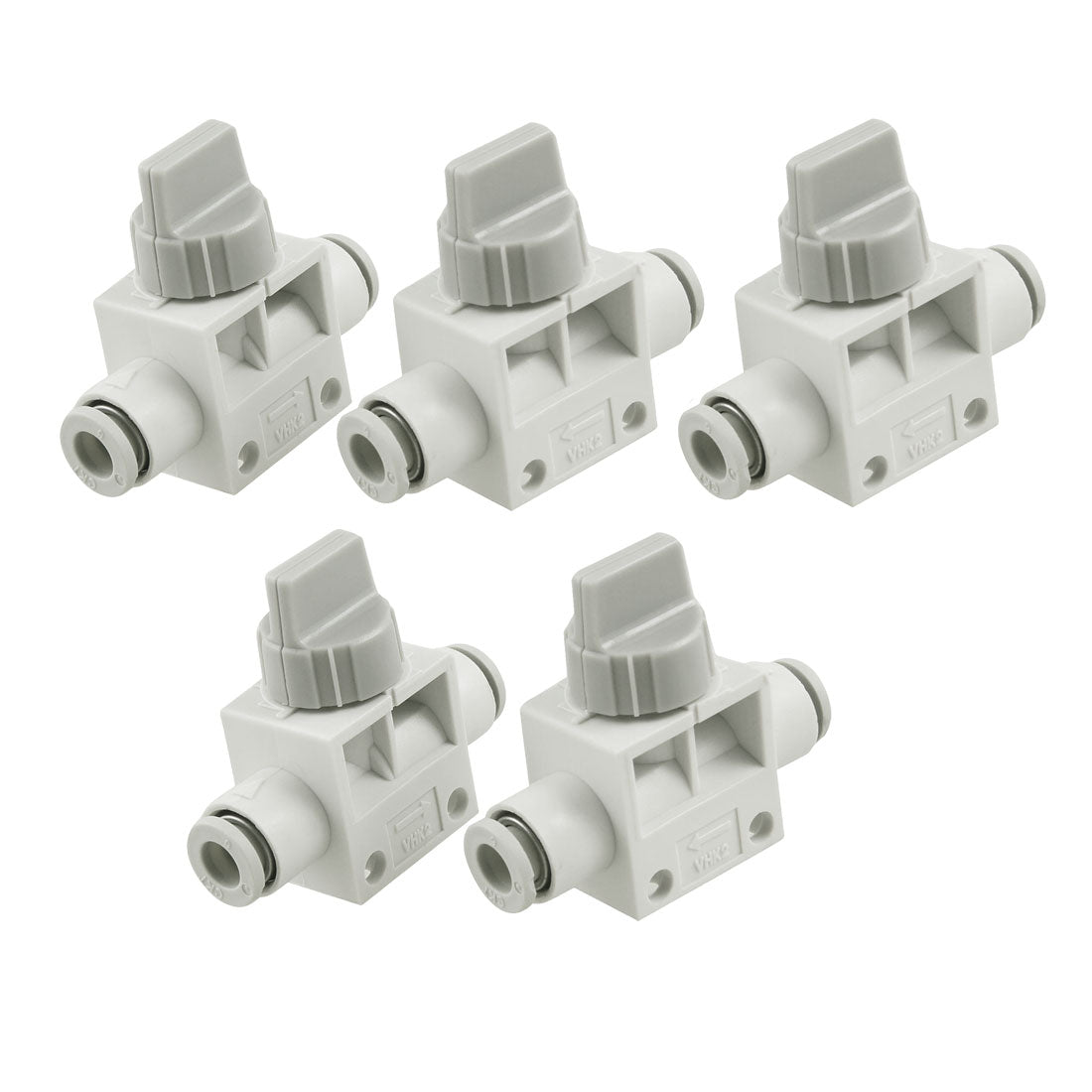 uxcell Uxcell 5 Pcs 6mm to 6mm Dia Push in Fitting Pneumatic Connector Hand Valves