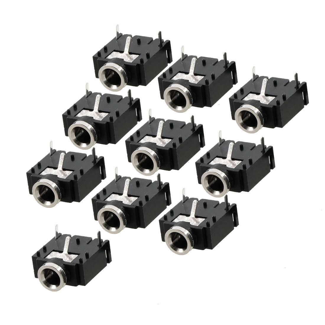 uxcell Uxcell 10 Pcs 3 Terminal PCB Mount Female 3.5mm Stereo Jack Socket Connector