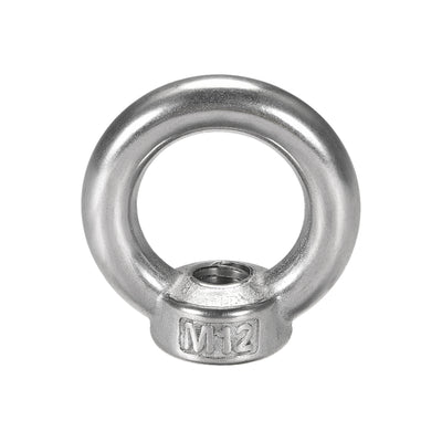 Harfington Uxcell 12mm Female Thread 304 Stainless Steel Lifting Eye Bolt Ring