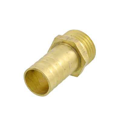 Harfington Uxcell Brass 16mm Barb 1/2BSP Male Thread Straight Coupler for Water Air Hose