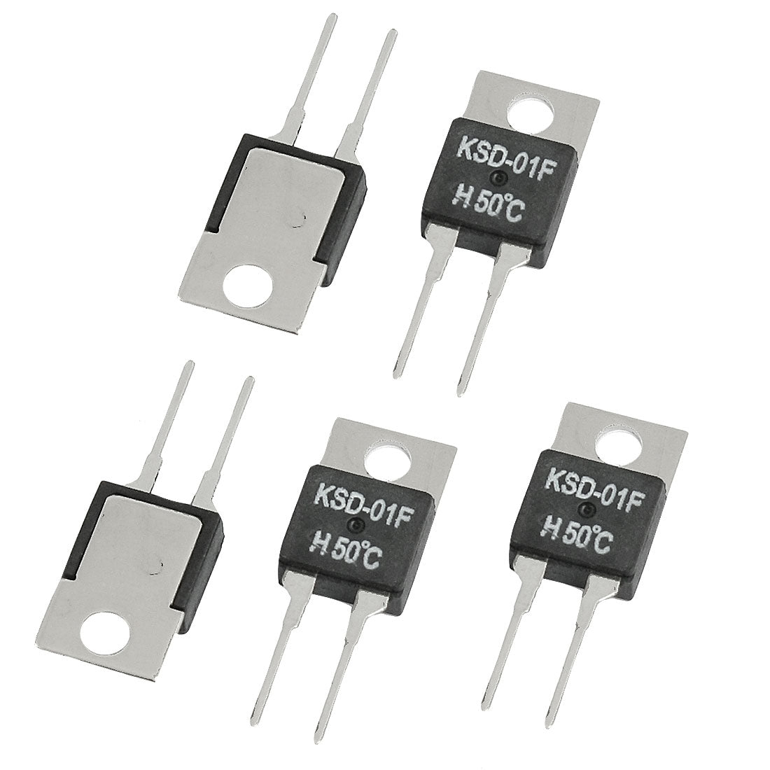 uxcell Uxcell 5 Pcs 50 Celsius NO Normal Open Temperature Switch Thermostat KSD-01F H50C