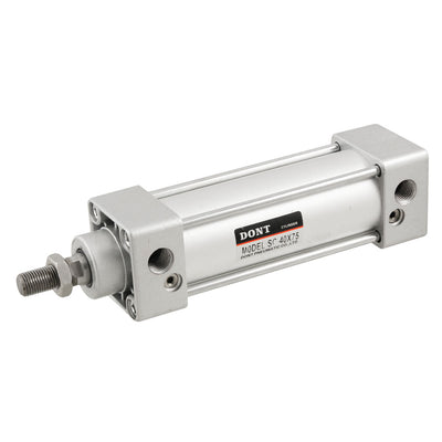 Harfington Uxcell 40mm Bore 75mm Stroke Stainless Steel Mini Pneumatic Air Cylinder